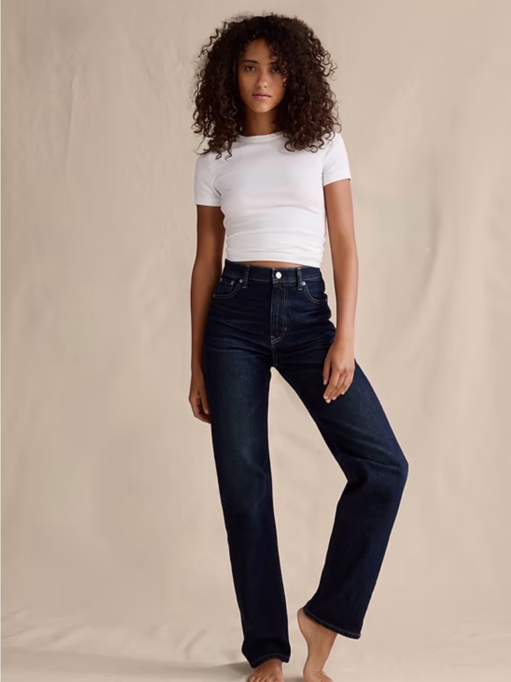 Banana Republic HIGH-RISE 90S STRAIGHT  Jeans in Dark Indigo